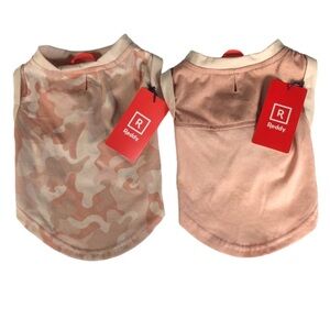 NWT Bundle 2 Reddy pink camo dog tank tee top S